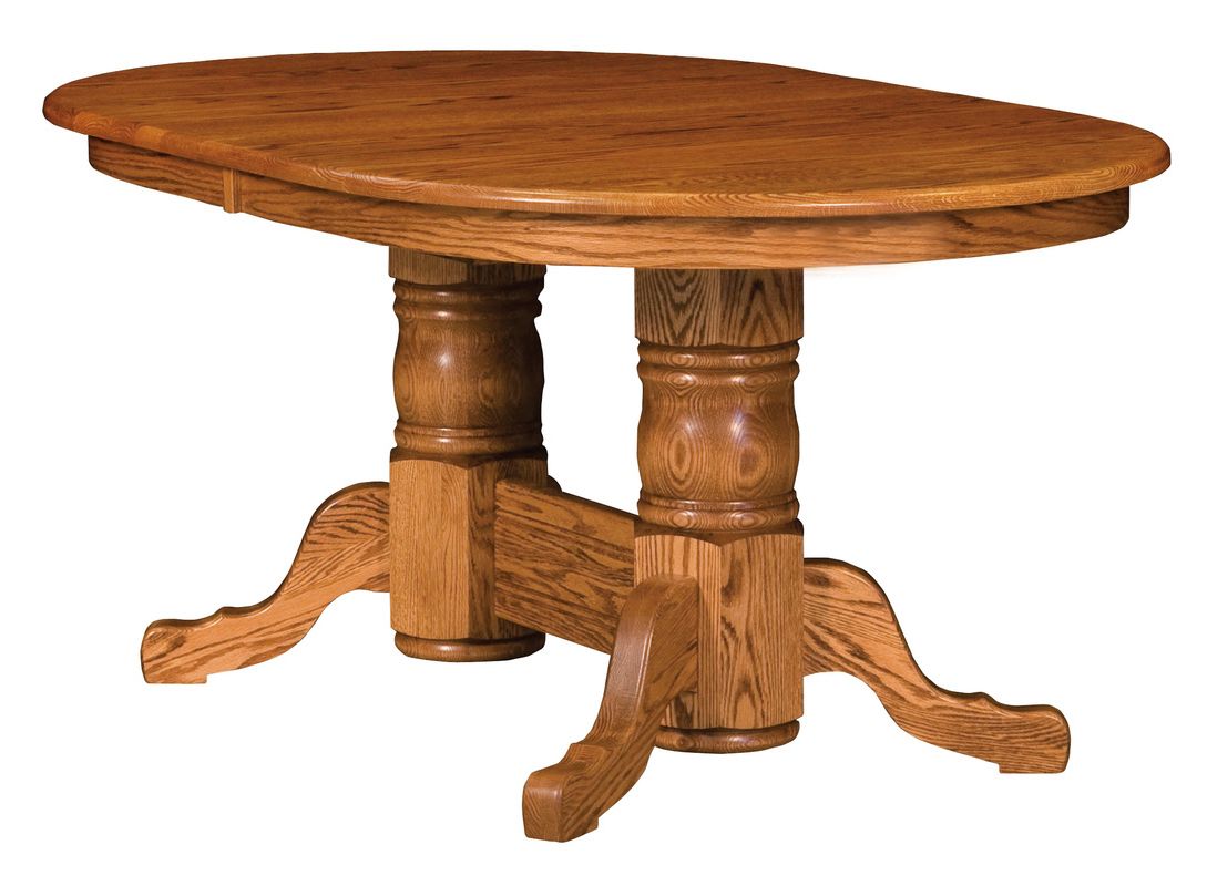 Best And Newest Amish Furniture: Hand Crafted, Solid Wood Pedestal Tables Regarding Gaspard Maple Solid Wood Pedestal Dining Tables (View 13 of 20)