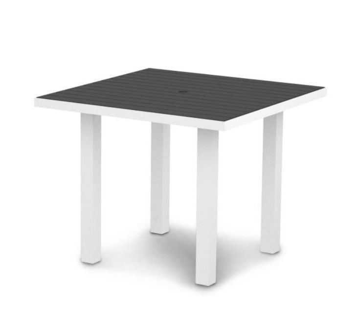 Best And Newest Pevensey 36'' Dining Tables Regarding Polywood® Polyresin Euro 36" Square Dining Table (View 3 of 20)