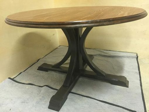 Buy Hand Made 52"round Table With Splayed Pedestal Base For Recent Larkin  (View 12 of 20)