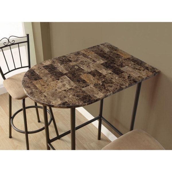Cappuccino Marble 24x36 Inch Spacesaver Bar Table – Free For Well Known Adsila 24'' Dining Tables (View 15 of 20)