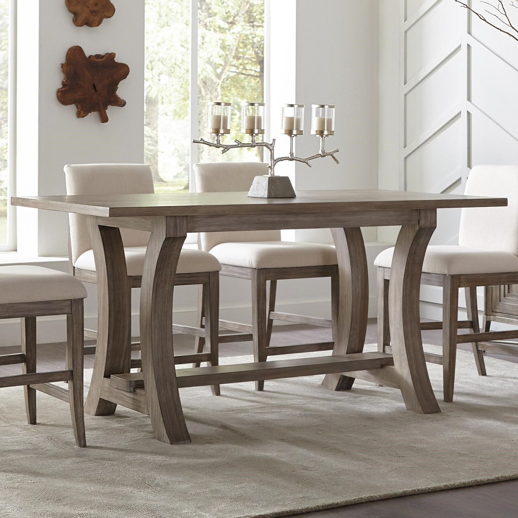 Charterville Counter Height Pedestal Dining Tables Pertaining To Most Up To Date Riverside Furniture Sophie 50346 76 Inch Counter Height (View 5 of 20)