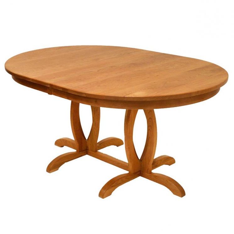 Cherry Blossom Double Pedestal Table For Well Known Geneve Maple Solid Wood Pedestal Dining Tables (View 2 of 20)