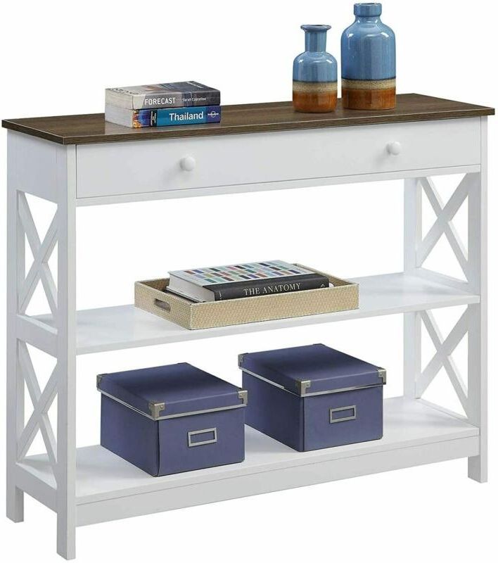 Convenience Concepts Oxford 1 Drawer Console Table, Driftwood With Regard To Preferred Drift  (View 5 of 20)