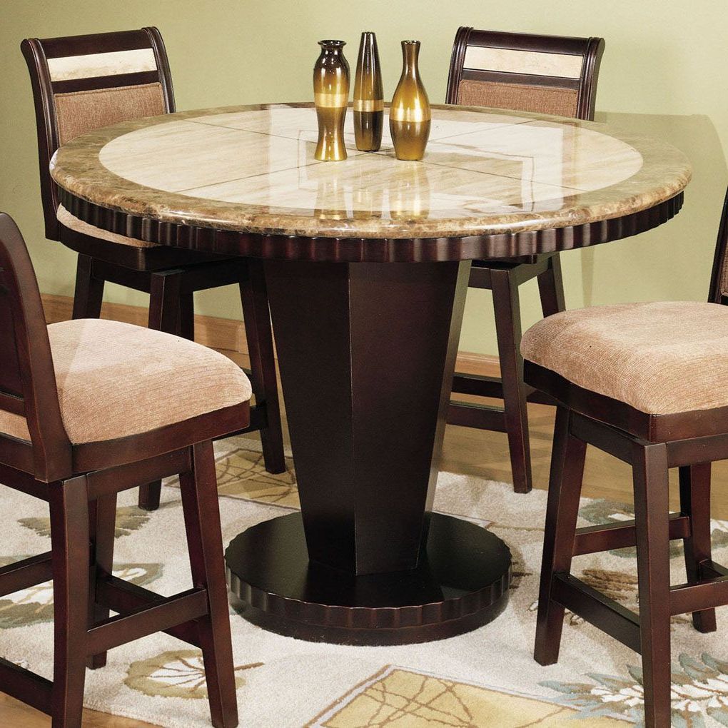 Corallo Round Counter Pertaining To Bushrah Counter Height Pedestal Dining Tables (View 13 of 20)
