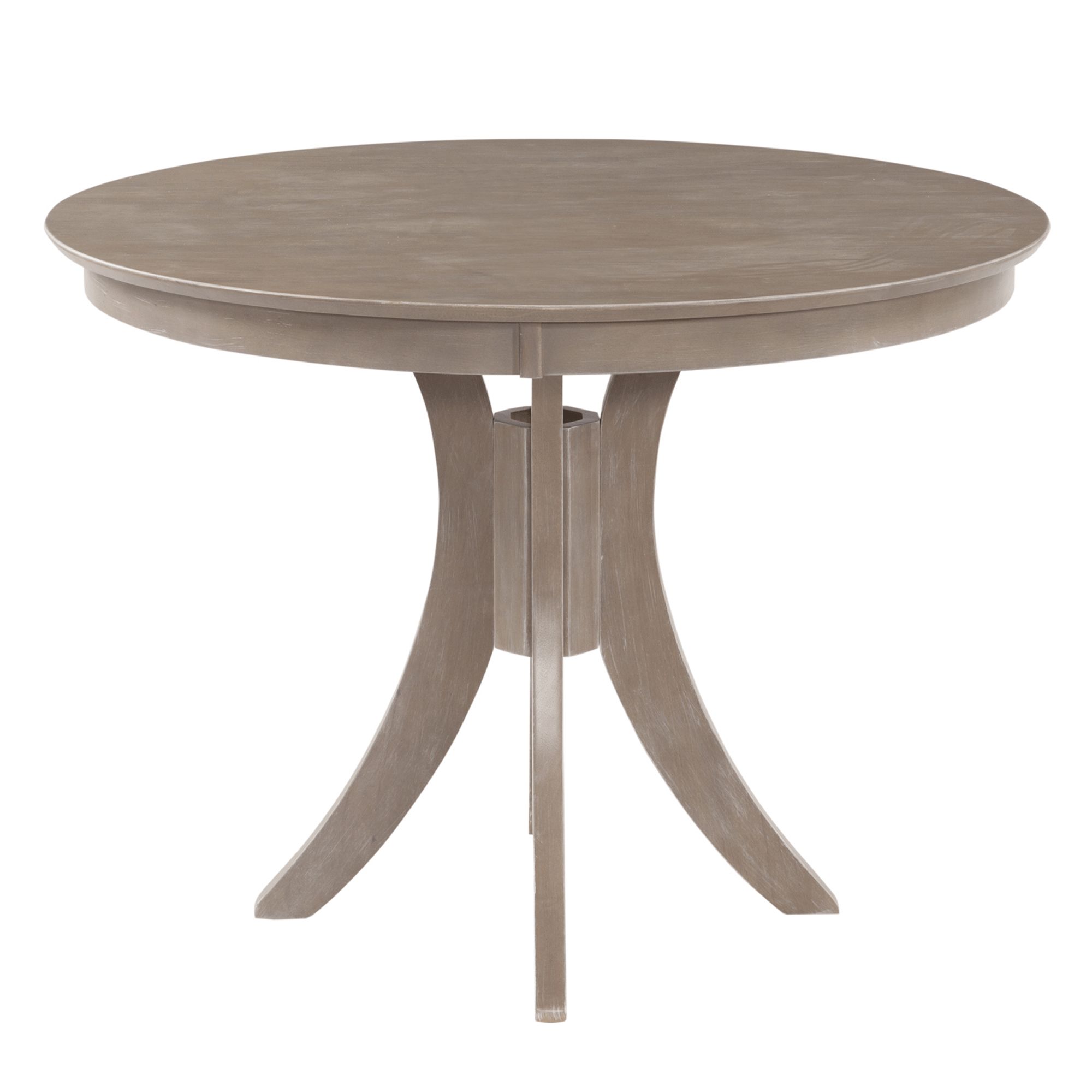 Cosmopolitan Weathered Grey Dining Room Pedestal Table 48 With Current Hitchin 36'' Dining Tables (View 1 of 20)