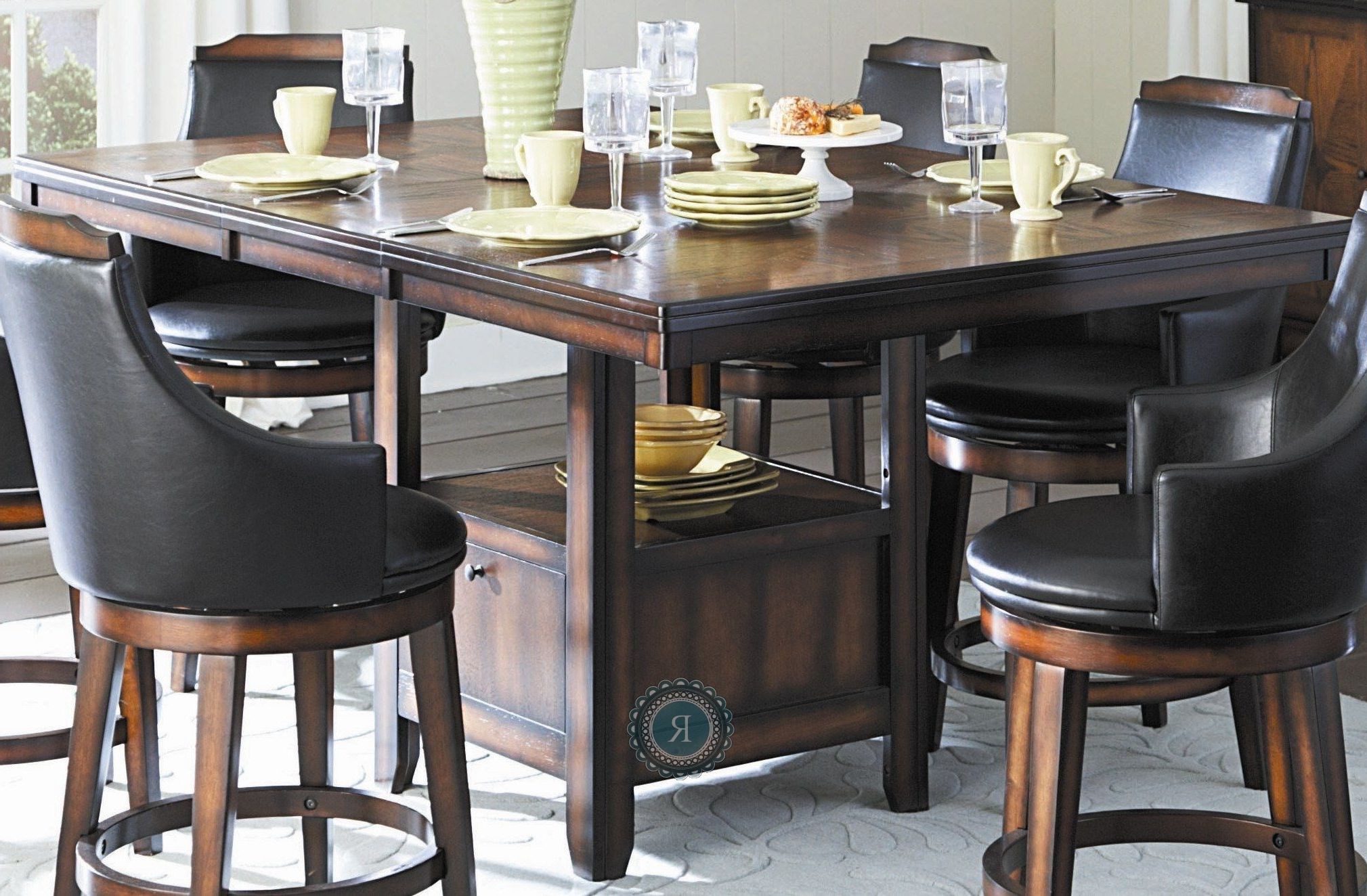 Counter Height Extendable Dining Tables Within Popular Bayshore Extendable Counter Height Table From Homelegance (Gallery 20 of 20)