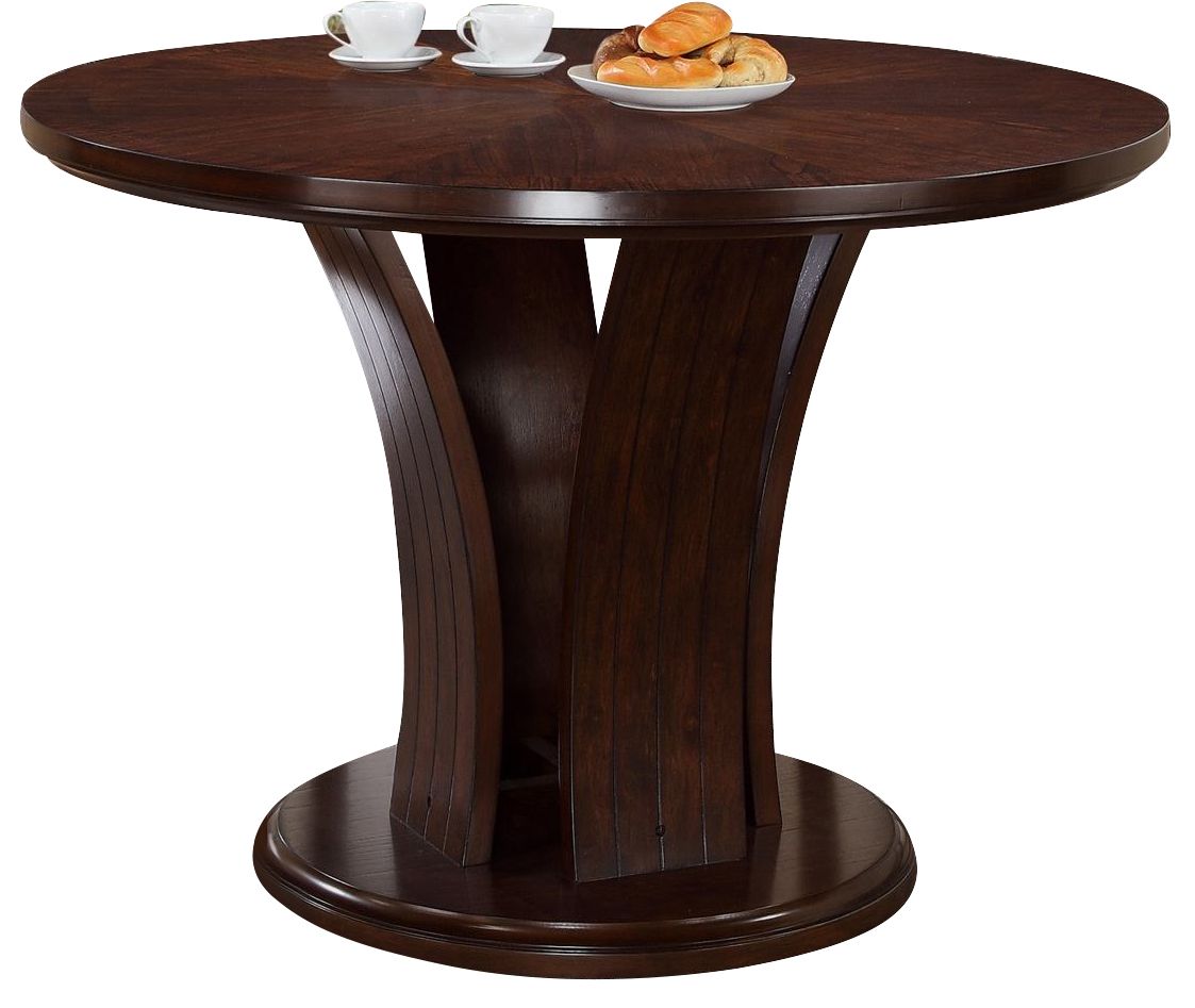 Crown Mark Daria Counter Height Round Pedestal Table In Pertaining To Well Known Liesel Bar Height Pedestal Dining Tables (Gallery 19 of 20)