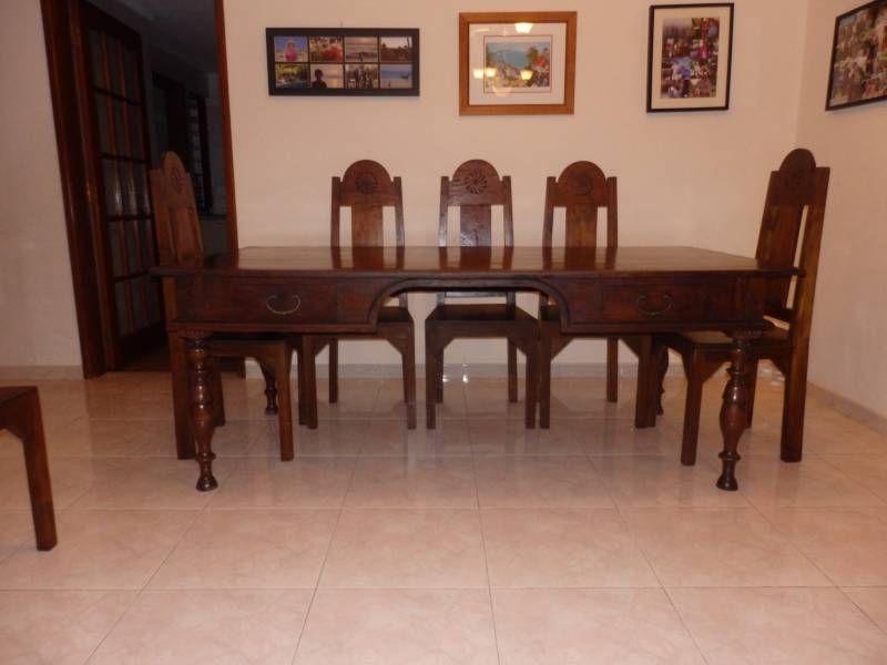 Current John Erdos 8 Seat Dining Table And Chairs • Singapore Within Gorla 39'' Dining Tables (View 17 of 20)