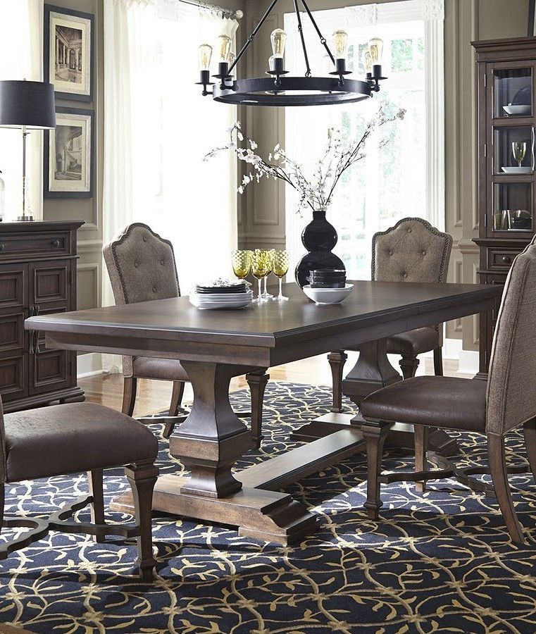 Current Lucca Double Pedestal Dining Table Liberty Furniture With Regard To Pedestal Dining Tables (View 8 of 20)