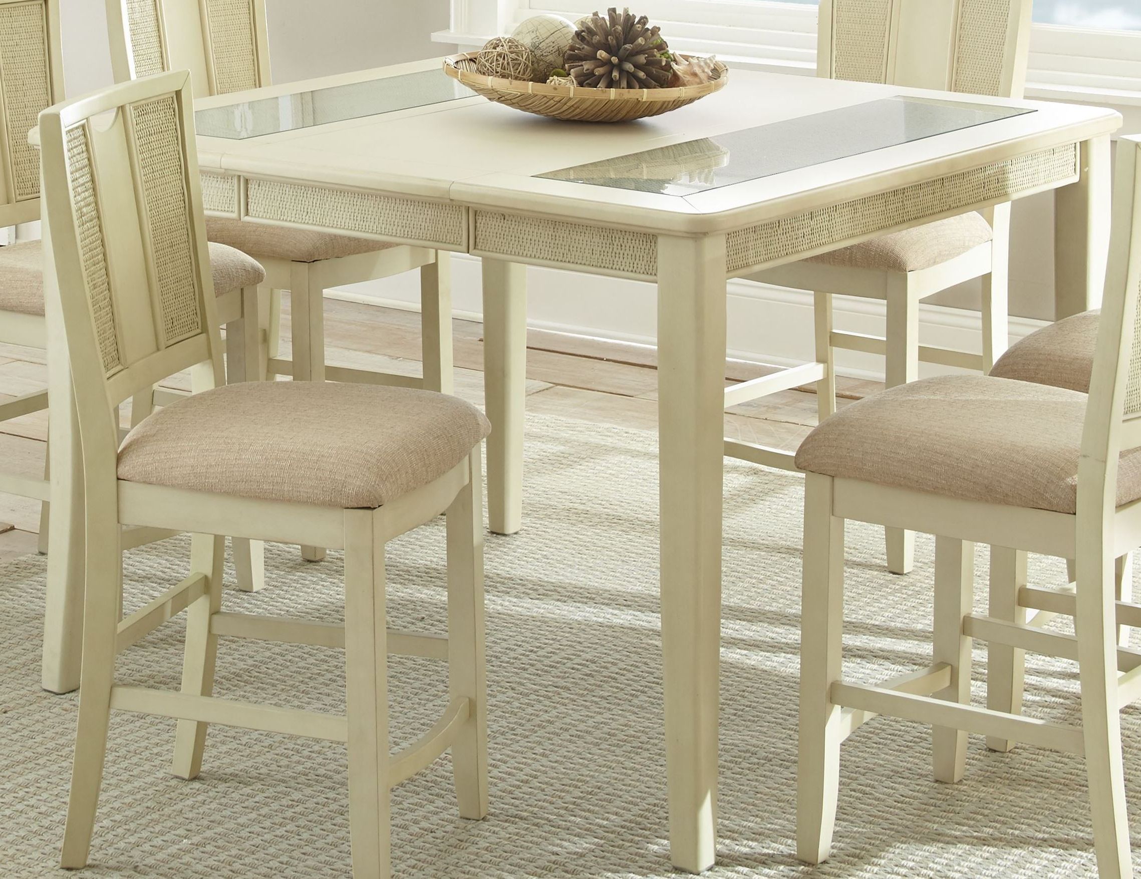 Current Melody White Extendable Rectangular Counter Height Dining Intended For Counter Height Extendable Dining Tables (Gallery 10 of 20)