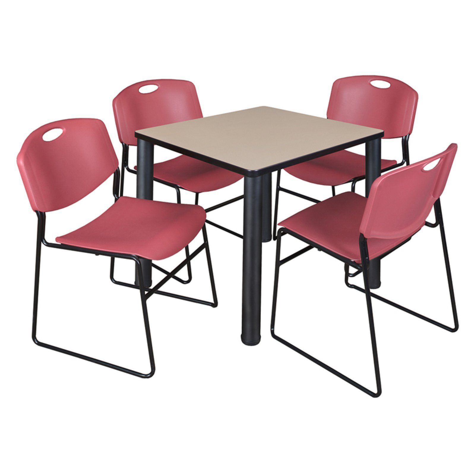Current Mode Square Breakroom Tables Regarding Regency Kee Square Beige Breakroom Table With 4 Stackable (View 15 of 20)