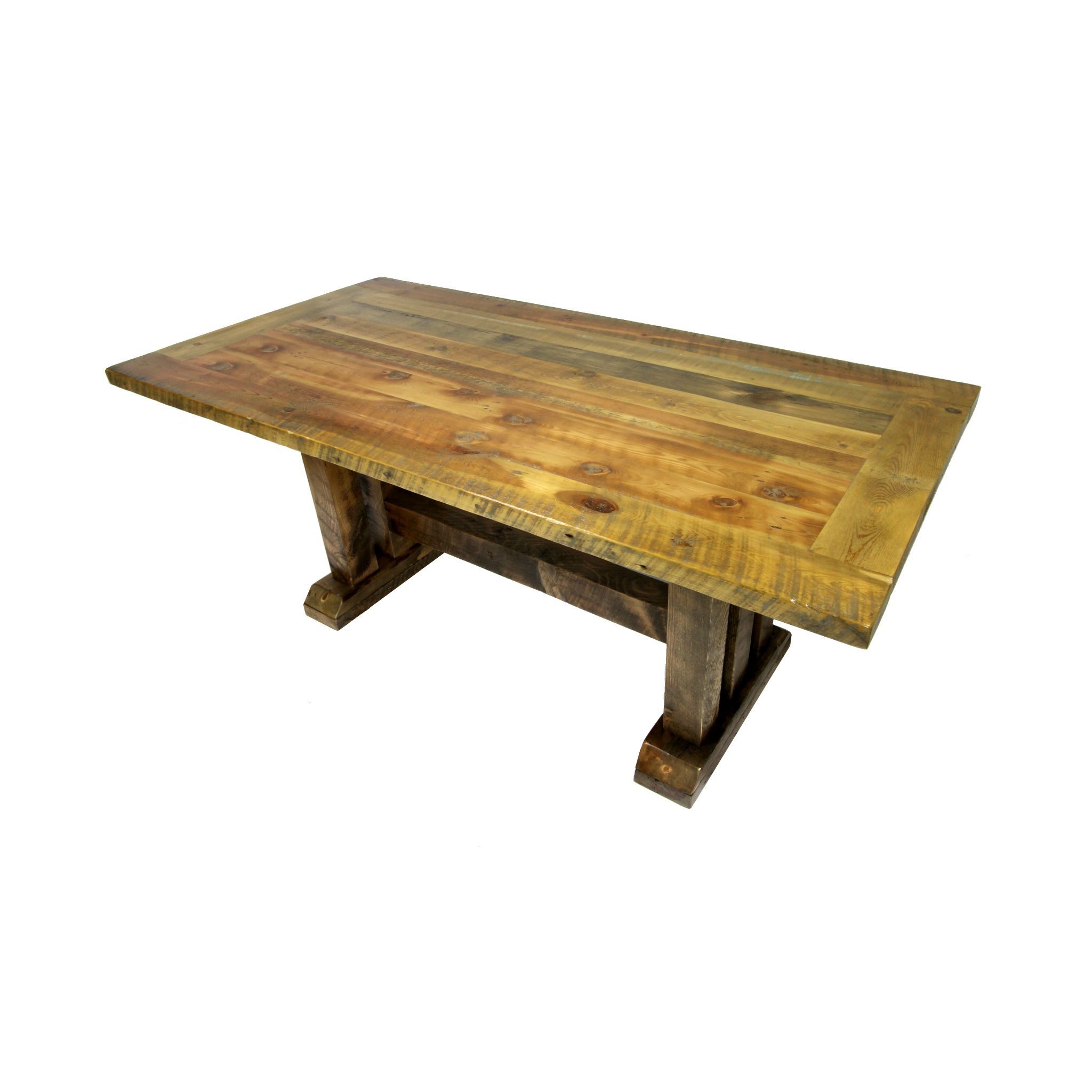 Current Reclaimed Trestle Dining Table (View 2 of 20)