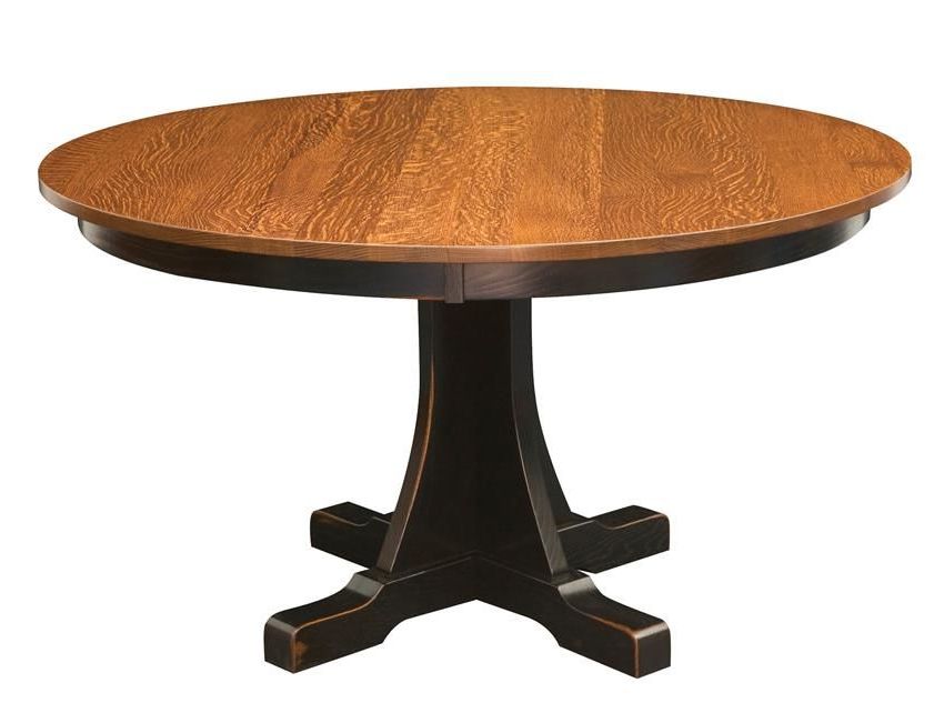 Dining Regarding Popular Gaspard Maple Solid Wood Pedestal Dining Tables (View 6 of 20)
