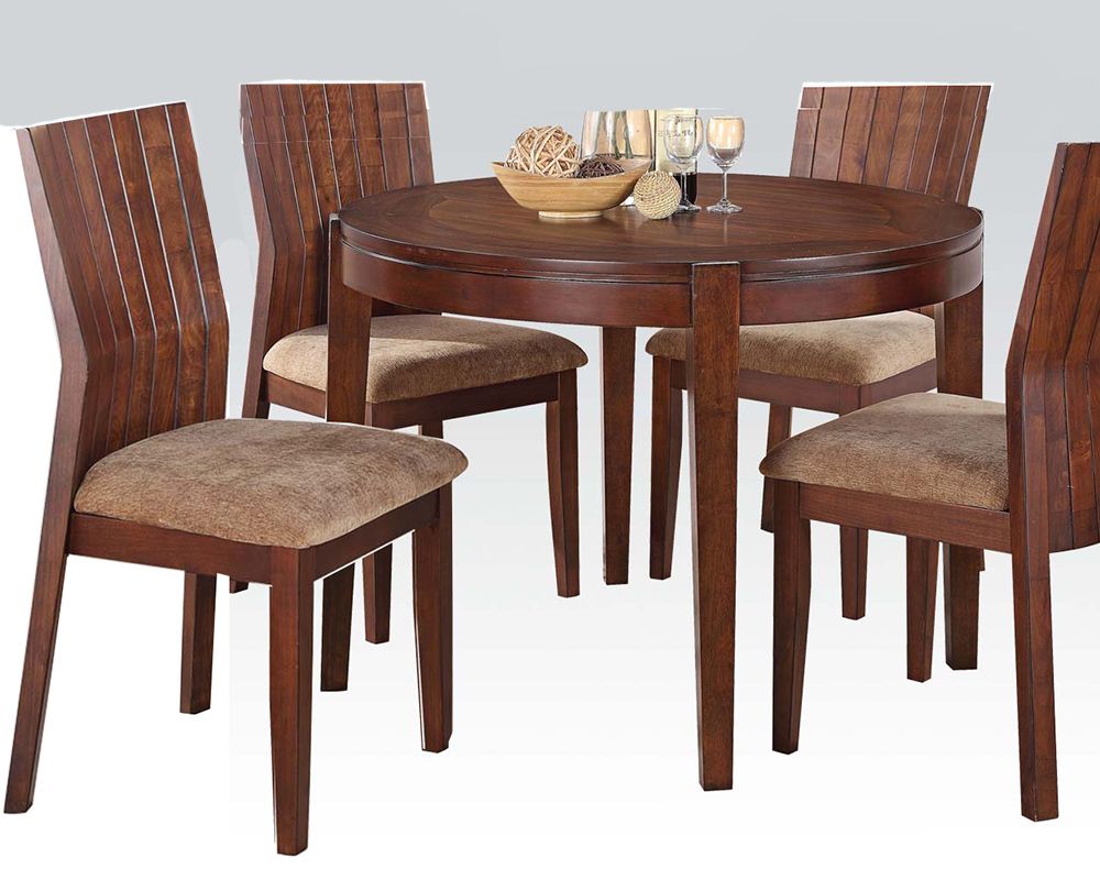 Dining Set W/ 42in Round Table Mauroacme Ac70542set With Regard To Most Recently Released Darbonne 42'' Dining Tables (View 16 of 20)