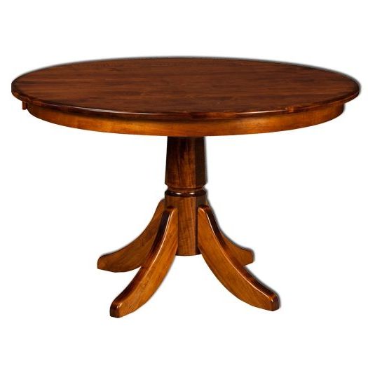 Dining Table, Pedestal In Gaspard Extendable Maple Solid Wood Pedestal Dining Tables (View 13 of 20)
