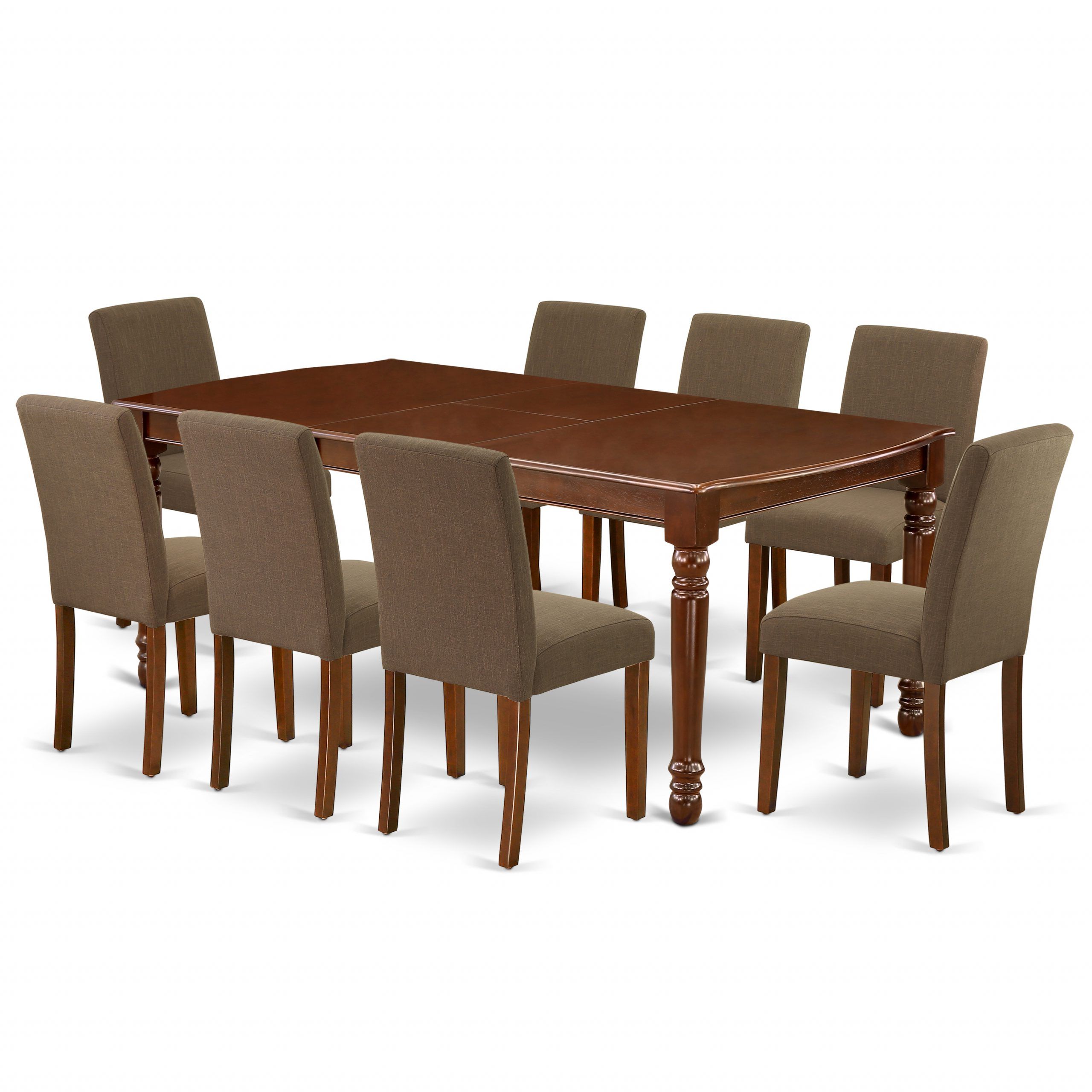 Doab9 Mah 18 9pc Rectangle 60/78 Inch Dining Table With 18 Regarding Most Up To Date Akitomo  (View 12 of 20)