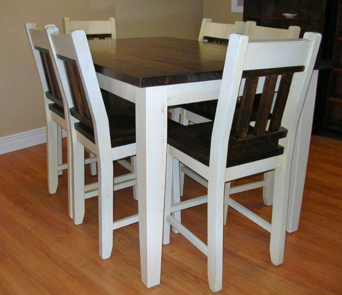 Drake Maple Solid Wood Dining Tables Intended For Popular Wormy Maple 7 Piece Bistro Table Set – Solid Wood (View 6 of 20)