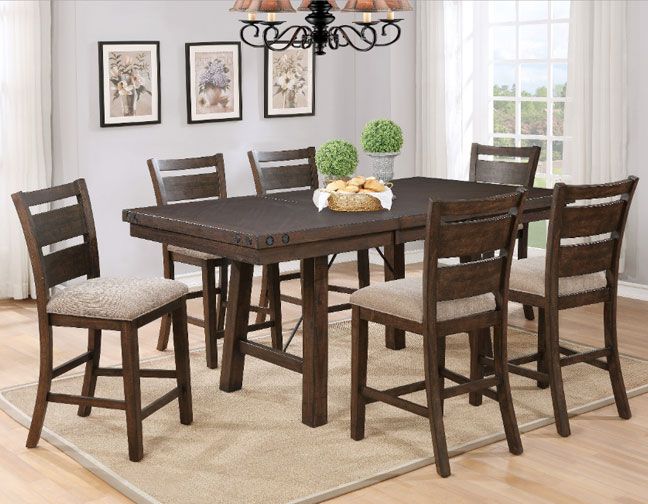 Eduarte Counter Height Dining Tables Inside 2019 Trestle Antique Brown Counter Height Dining Table (View 12 of 20)