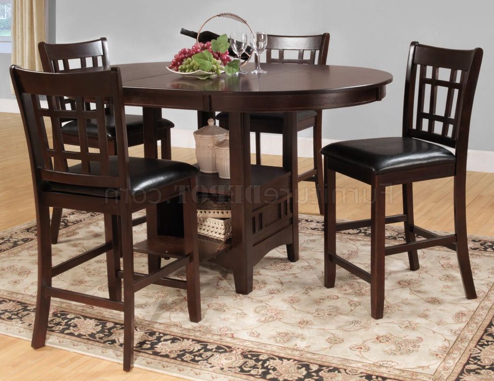 Eduarte Counter Height Dining Tables Throughout Current Junipero 2423 Counter Height Dining Table 5pc Set (View 7 of 20)