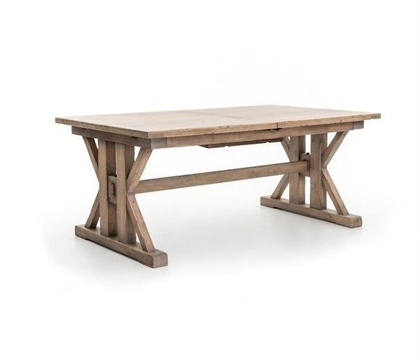 Extension Dining Within Newest Minerva 36'' Pine Solid Wood Trestle Dining Tables (View 3 of 20)