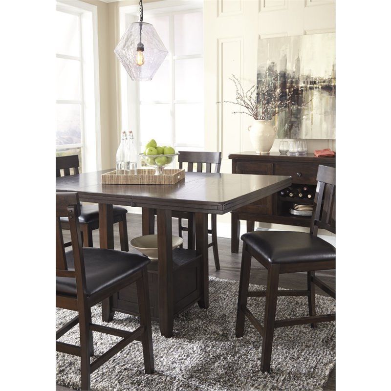 Famous Hearne Counter Height Dining Tables Intended For Ashley Haddigan Extendable Counter Height Dining Table In (View 9 of 20)