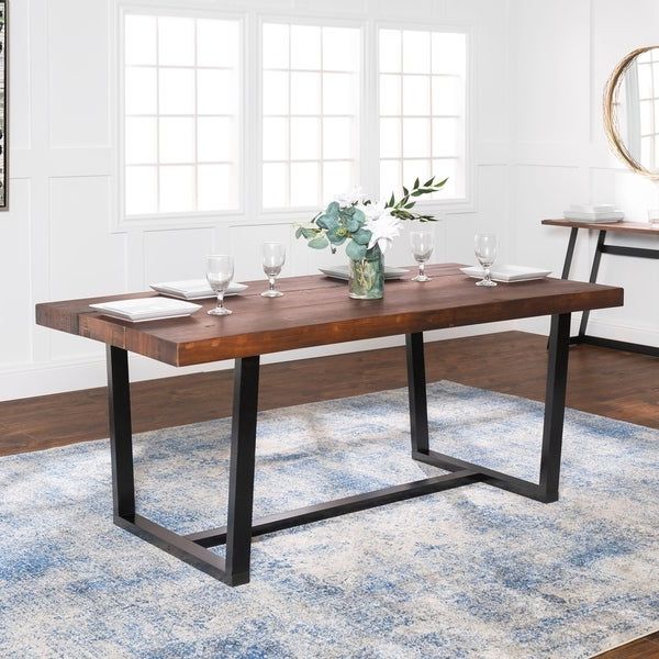 Famous Keown 43'' Solid Wood Dining Tables With Shop Rustic Farmhouse Distressed Solid Wood Dining Table (View 7 of 20)