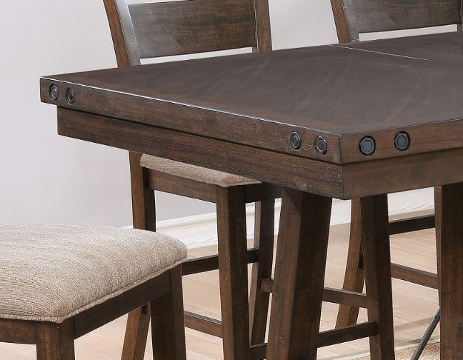Fashionable Abby Bar Height Dining Tables In Trestle Antique Brown Counter Height Dining Table (Gallery 20 of 20)