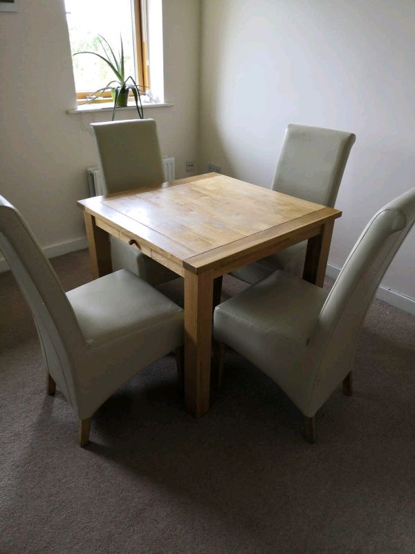Fashionable Milton Drop Leaf Dining Tables Throughout Oak Dining Table And Chairs (View 13 of 20)