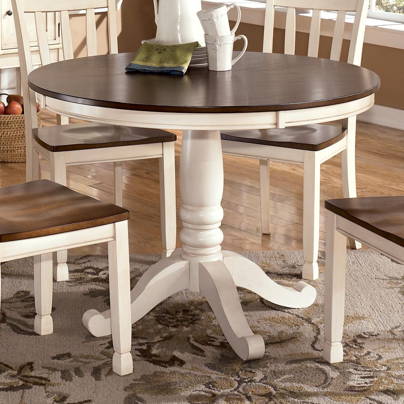 Favorite 47'' Pedestal Dining Tables Intended For Ashley Furniture Signature Design Whitesburg D583 15b+t (View 11 of 20)