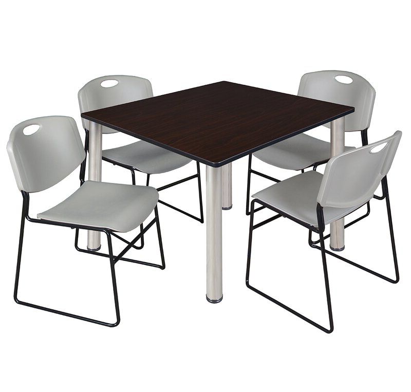 Favorite Mode Square Breakroom Tables Within Symple Stuff Leiser 5 Piece Square Breakroom Table Set (View 6 of 20)