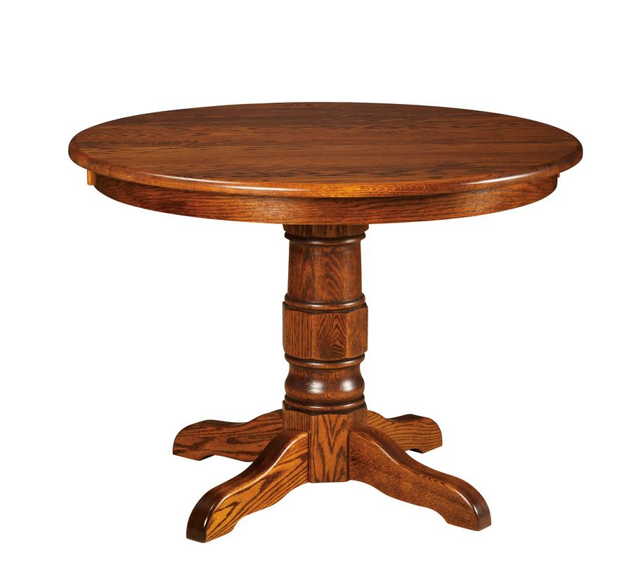 Favorite Monogram 48'' Solid Oak Pedestal Dining Tables In Amish Furniture: Hand Crafted, Solid Wood Pedestal Tables (View 5 of 20)