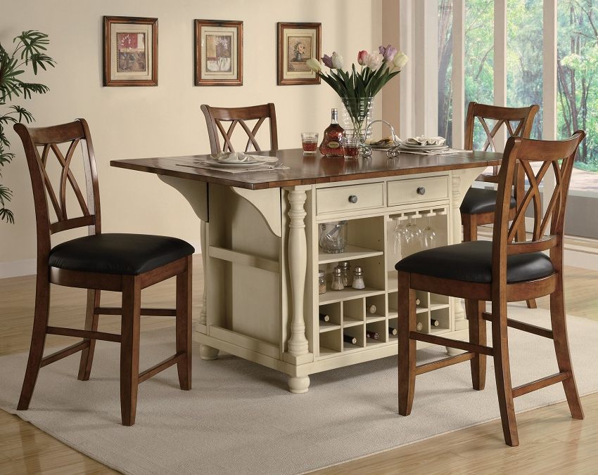 Favorite Romriell Bar Height Trestle Dining Tables Throughout Buttermilk Collection 102271 Counter Height Dining Table Set (Gallery 19 of 20)