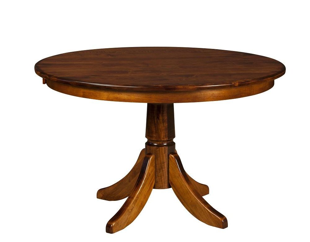 Gaspard Maple Solid Wood Pedestal Dining Tables Throughout Popular Amish Round Pedestal Dining Table Rustic Solid Wood (View 14 of 20)
