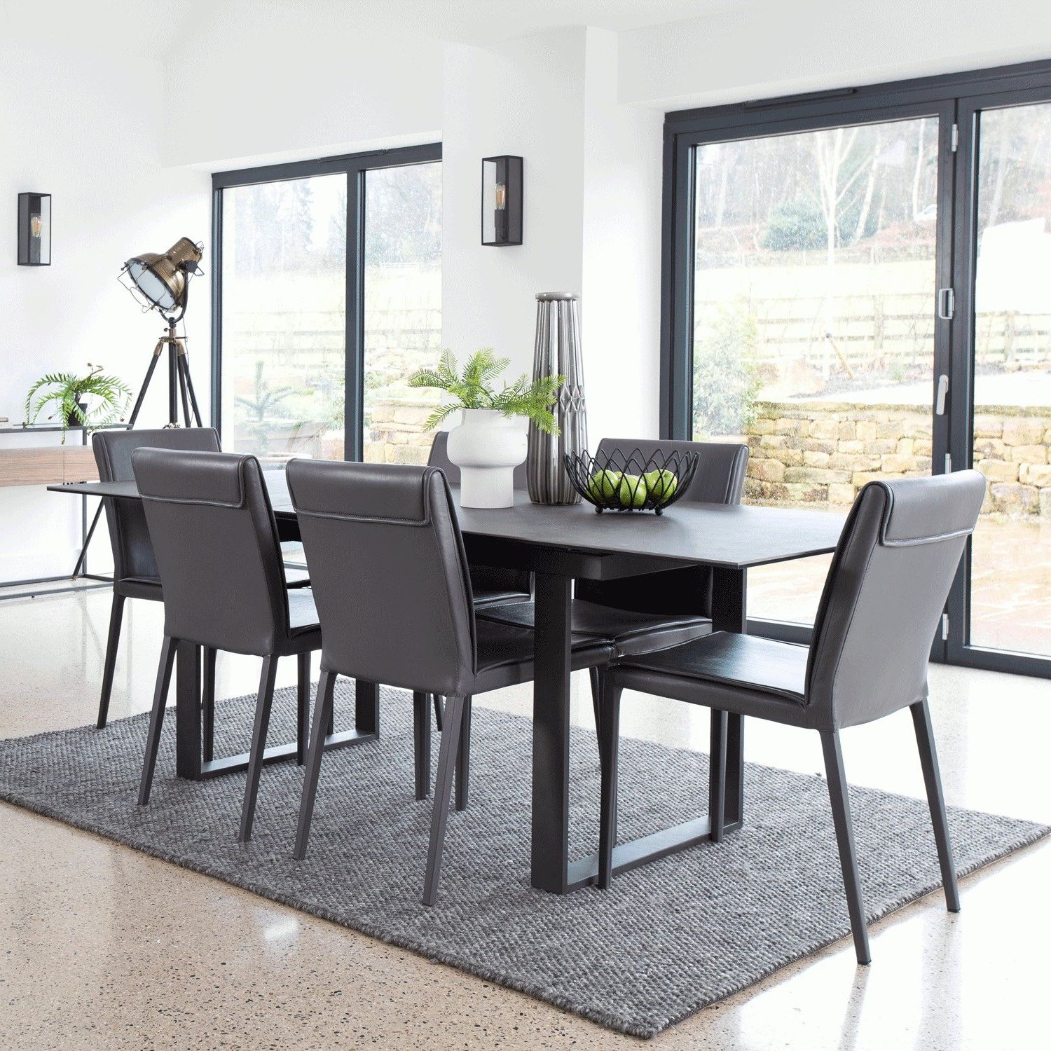 Genao 35'' Dining Tables With Most Popular Galaxy Dark Grey Ceramic 176cm Extending Dining Table (View 14 of 20)