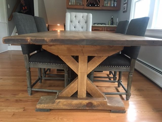Haddington 42'' Trestle Dining Tables With Regard To Famous 42'' X 84'' X Based Trestle Table With Two 22'' End Leaves (View 11 of 20)