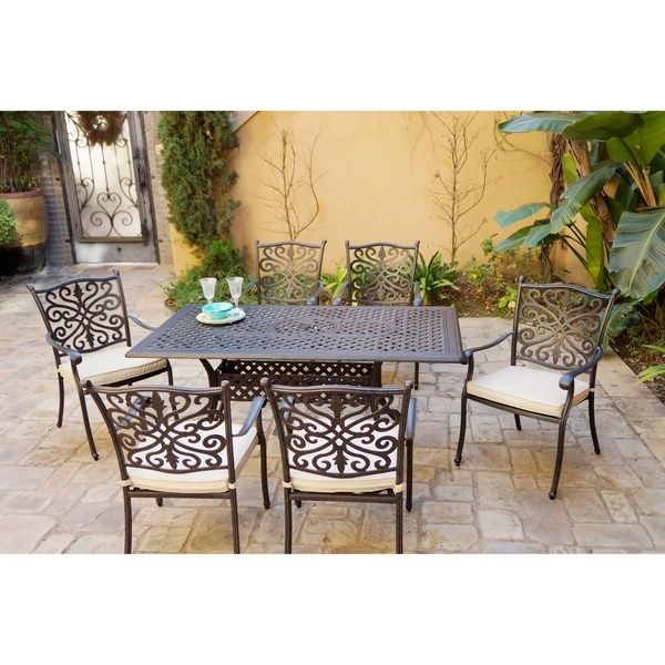 Hetton 38'' Dining Tables Intended For Trendy Shop 7 Piece Patio Dining Set, 68 X 38 Inch Rectangular (Gallery 19 of 20)