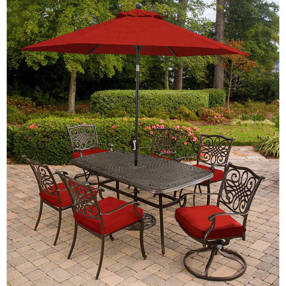 Hetton 38'' Dining Tables Throughout Most Recent Hanover Traditions 7 Piece Dining Set In Red With A 72 X  (View 17 of 20)