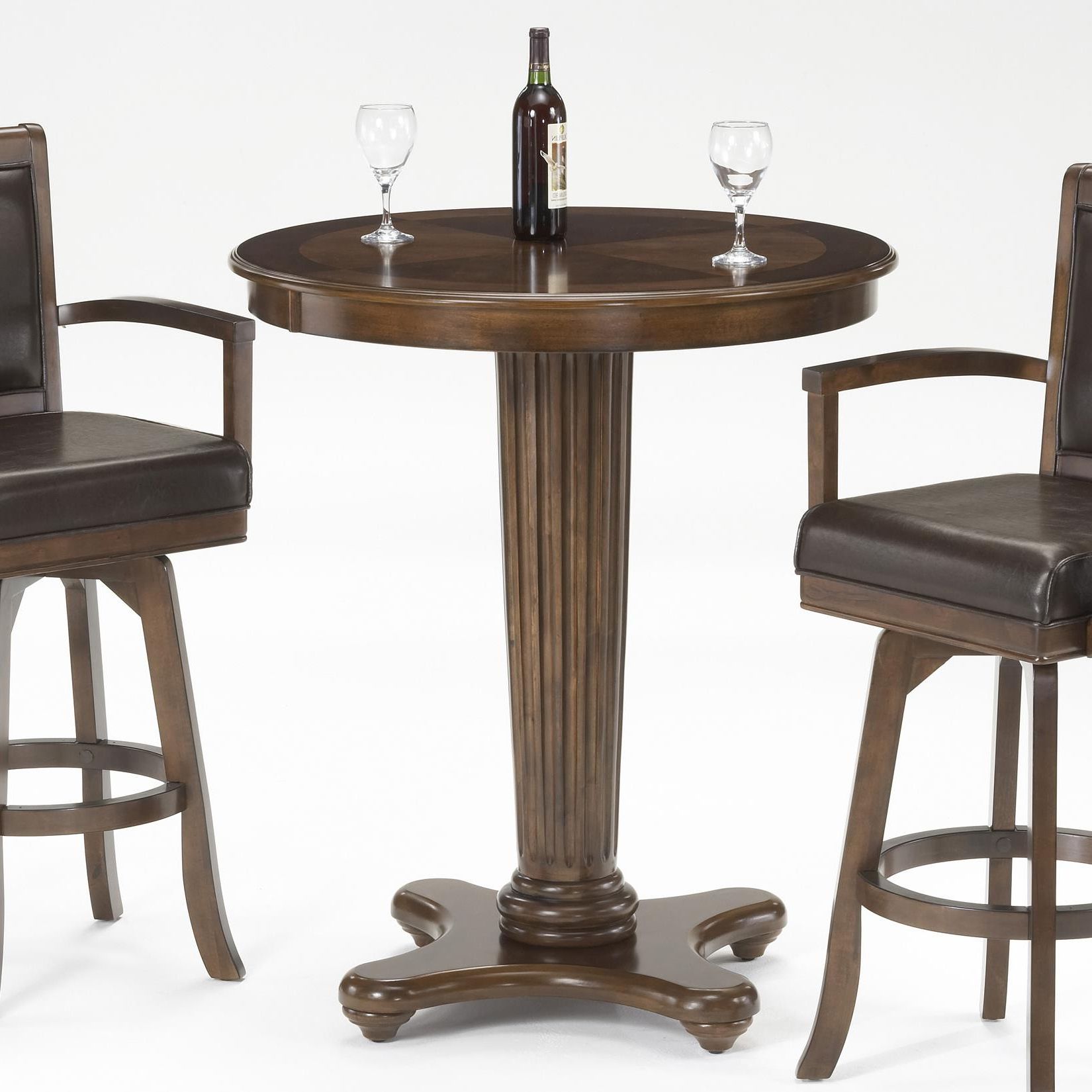 Hillsdale Ambassador Bar Height Table With Fluted Pedestal For Well Known Andrelle Bar Height Pedestal Dining Tables (View 13 of 20)