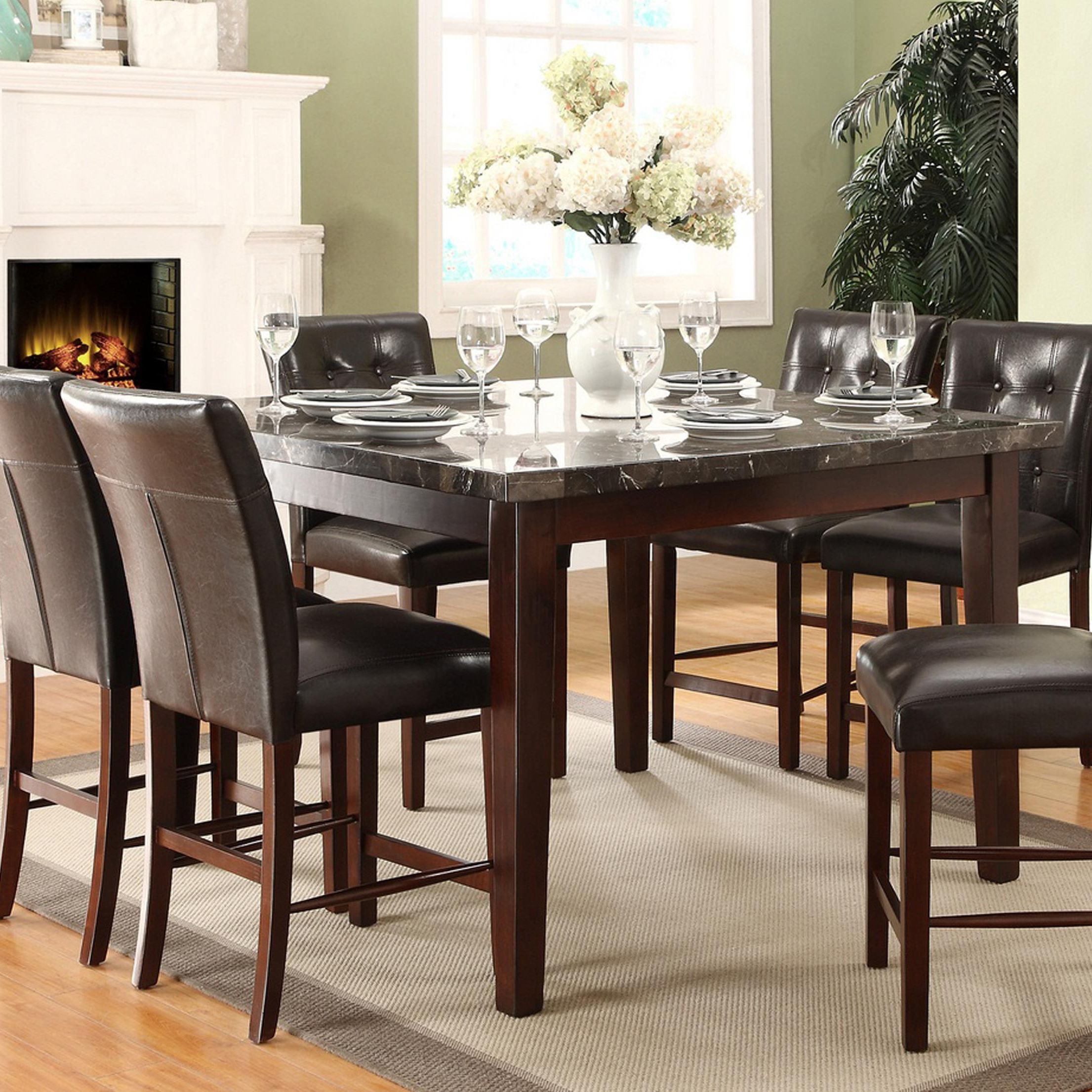 Homelegance Decatur Counter Height Dining Table With Regarding Well Known Shoaib Counter Height Dining Tables (View 11 of 20)