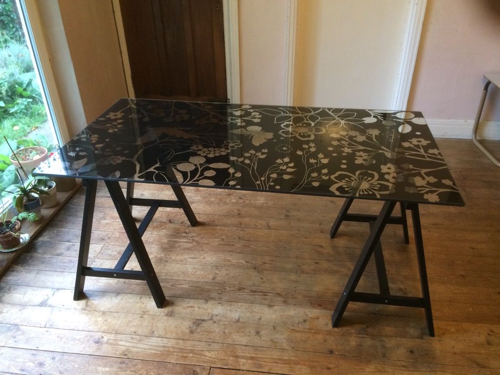 Kara Trestle Dining Tables With Well Known Ikea Large Rectangular 80cm X 150cm Glass Top Trestle (Gallery 20 of 20)