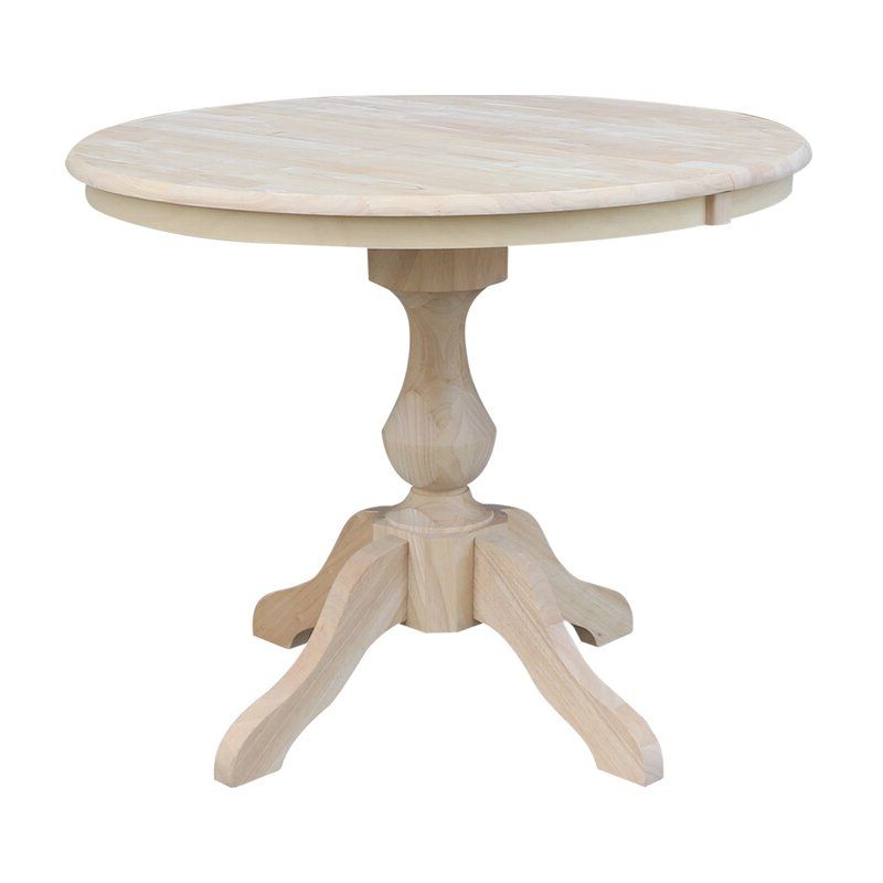 Katarina Extendable Rubberwood Solid Wood Dining Tables Pertaining To Most Up To Date Ophelia & Co (View 7 of 20)