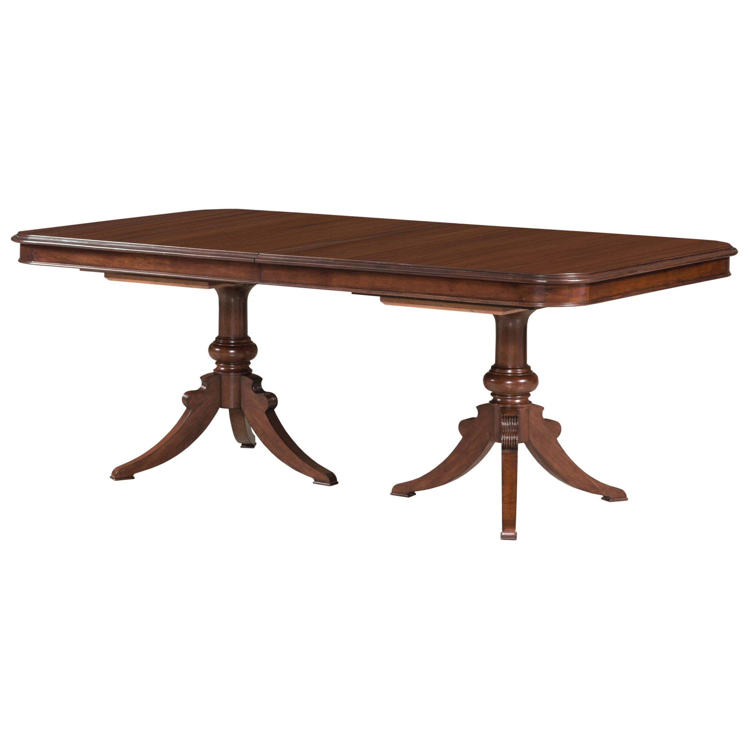 Kincaid Furniture Hadleigh Traditional Double Pedestal With Regard To Well Known Kirt Pedestal Dining Tables (View 4 of 20)