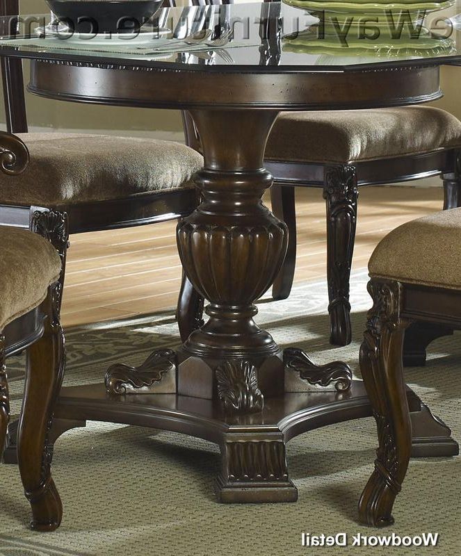 Kirt Pedestal Dining Tables With Trendy 60" Round Glass Top Pedestal Dining Table Fd01 Gpt (View 15 of 20)