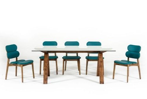 Latest Modern Glass Walnut Dining Tablehomeroots (View 17 of 20)