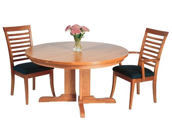 Latest Vermont Traditions Split Pedestal Extension Table Pertaining To Gaspard Extendable Maple Solid Wood Pedestal Dining Tables (View 16 of 20)
