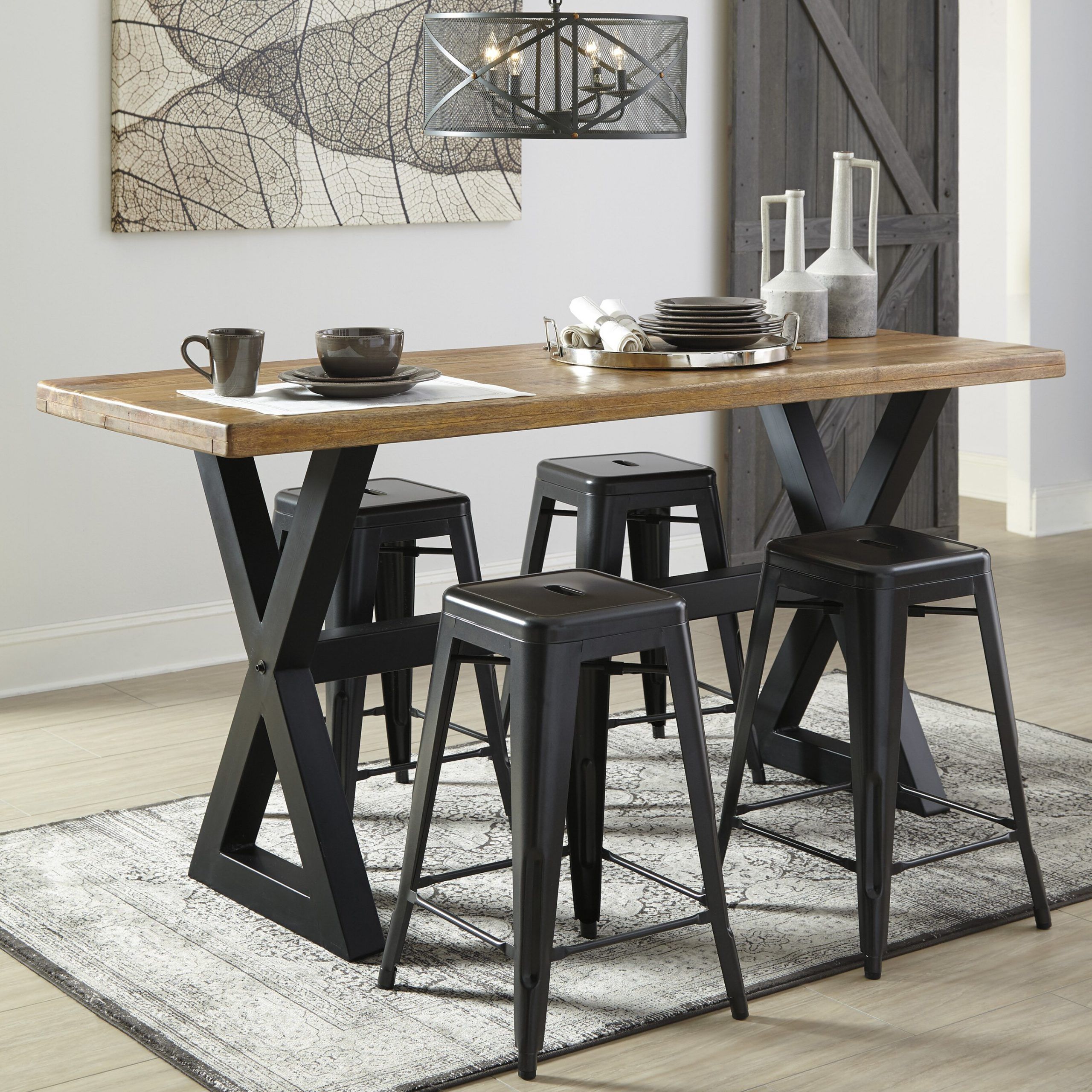 Laurel Foundry Modern Farmhouse Fabien Counter Height Regarding Favorite Counter Height Dining Tables (View 3 of 20)
