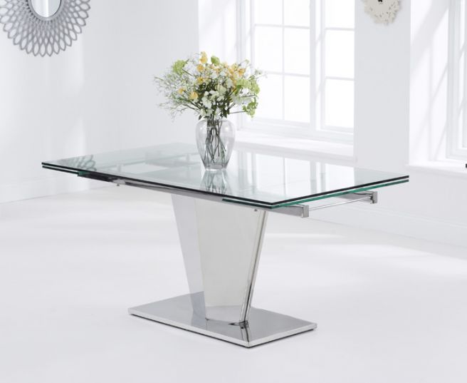 Lucille 160 Â€" 220cm Extending Glass Dining Table Throughout Preferred 49'' Dining Tables (Gallery 17 of 20)