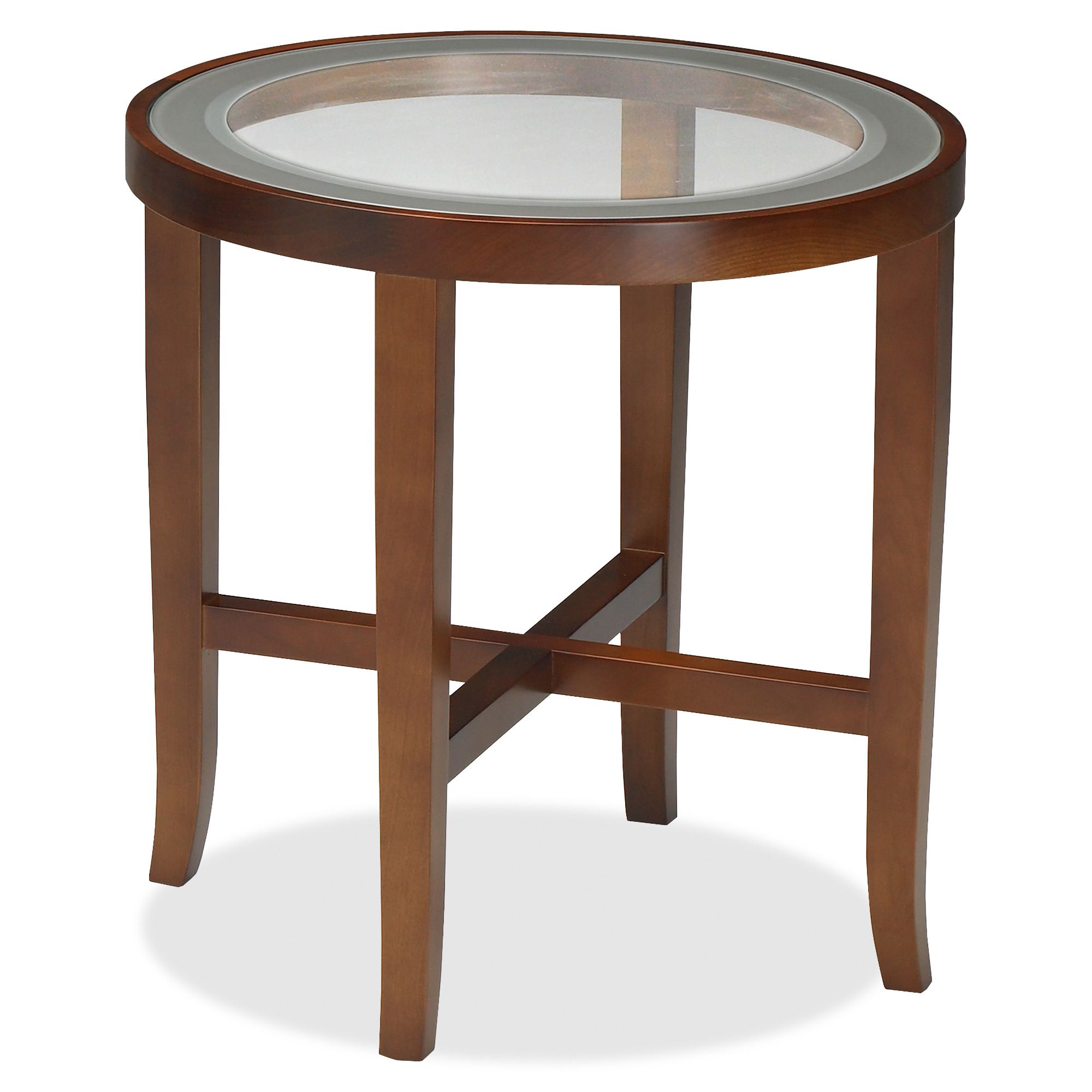Mayline Wood & Glass End Table (View 10 of 20)