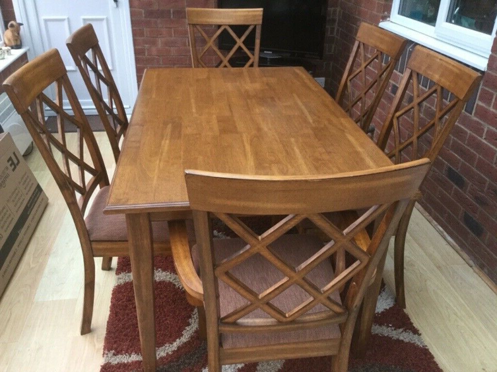 Milton Drop Leaf Dining Tables With Popular Solid Wood Dining Table And 6 Chairs (View 8 of 20)