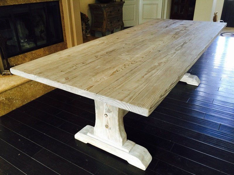 Minerva 36'' Pine Solid Wood Trestle Dining Tables Throughout Widely Used Dining Table Table Reclaimed Wood Kitchen Table Trestle (View 17 of 20)